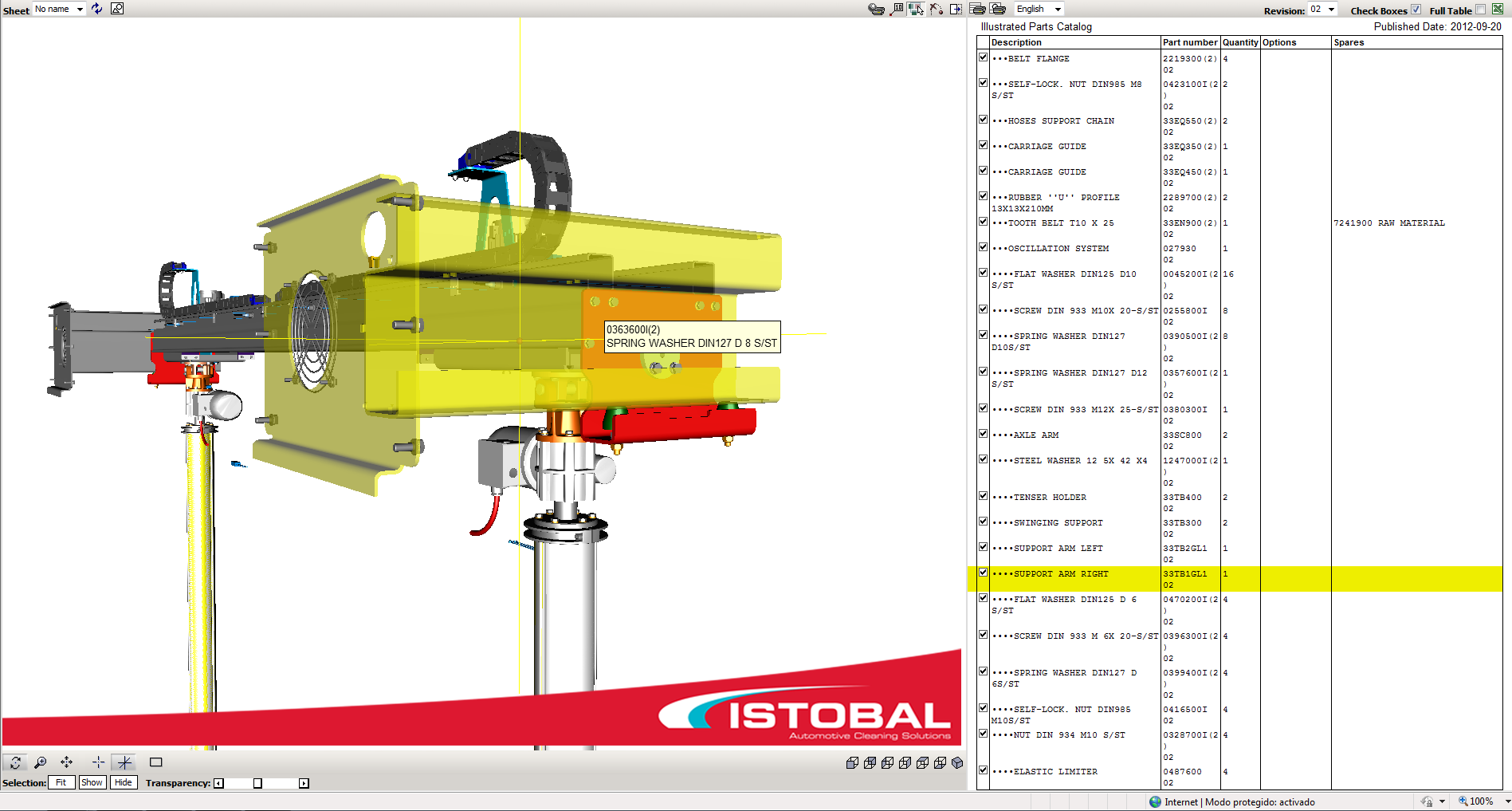 Istobal Illustrated parts catalog sample