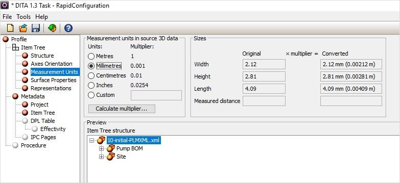 RapidConfiguration window dita task