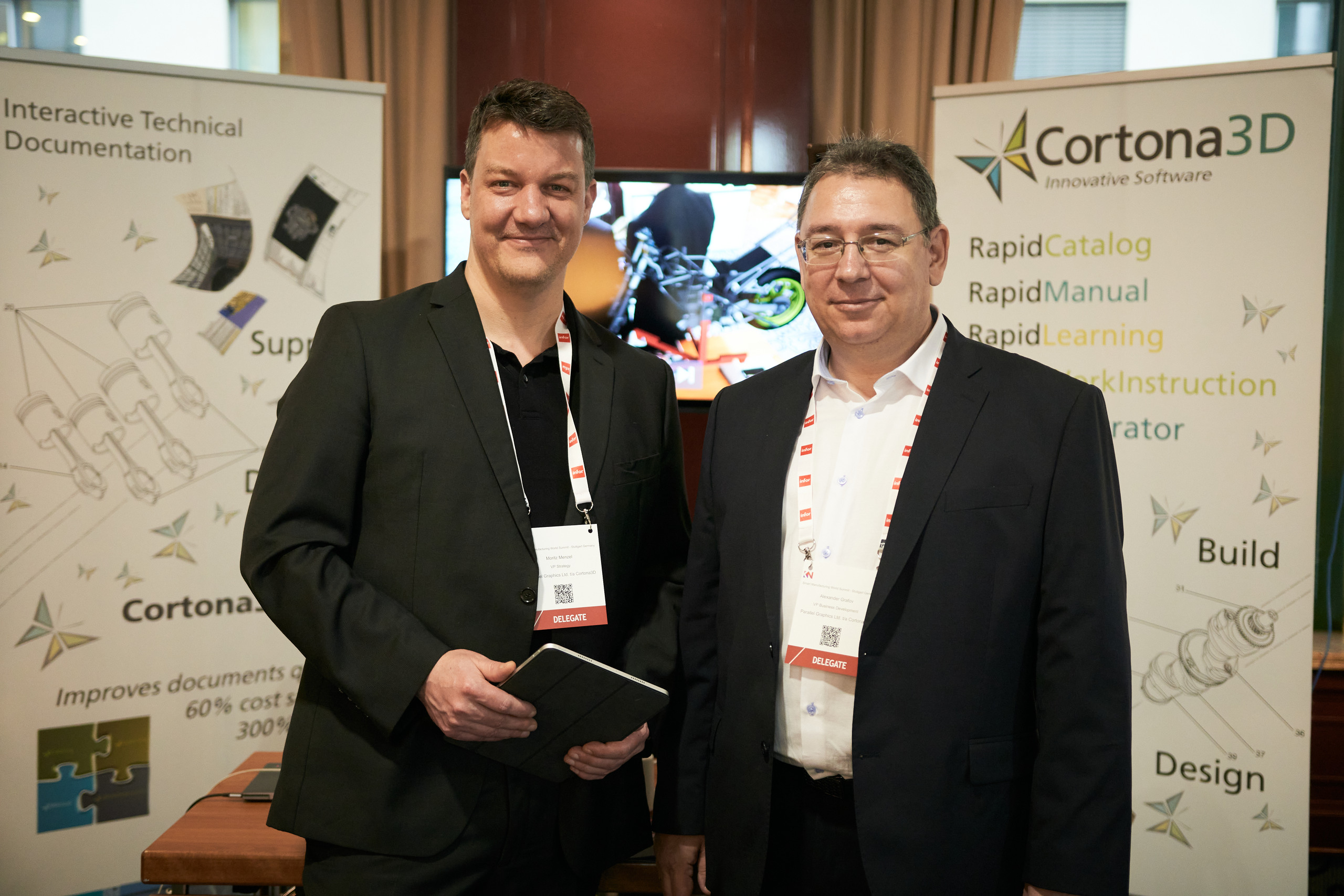 Moritz Menzel and Alexander Grafov from Cortona3d on the Smart Manufacturing Summit in Stuttgart