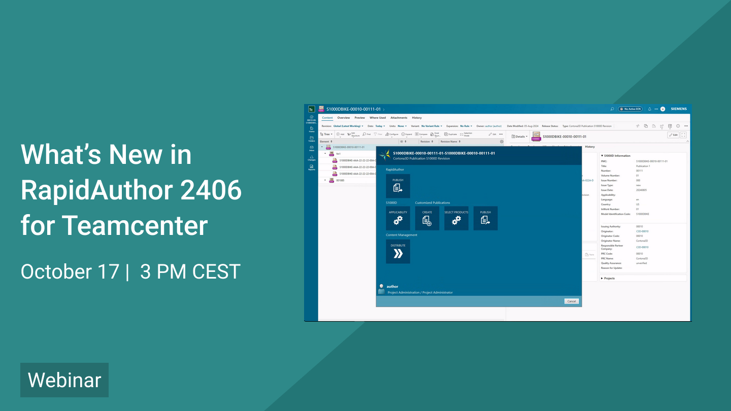 Webinar:  What's new in RapidAuthor 2406 for Teamcenter